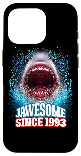 32. Geburtstag Jawesome Since 1993 Shark 32 Years Old Hülle für iPhone 16 Pro von BDAZ