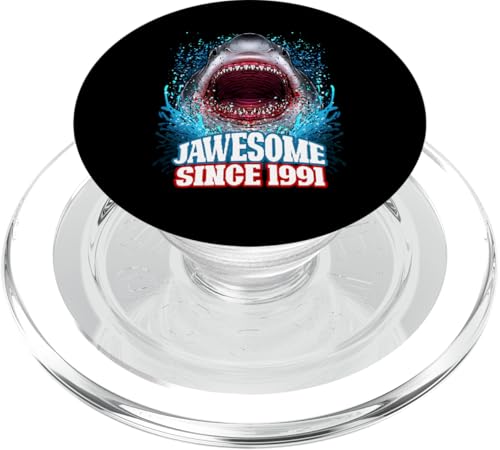 34. Geburtstag Jawesome Seit 1991 Shark 34 Jahre alt PopSockets PopGrip für MagSafe von BDAZ