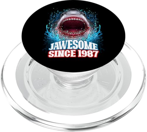 38. Geburtstag Jawesome Seit 1987 Shark 38 Jahre alt PopSockets PopGrip für MagSafe von BDAZ