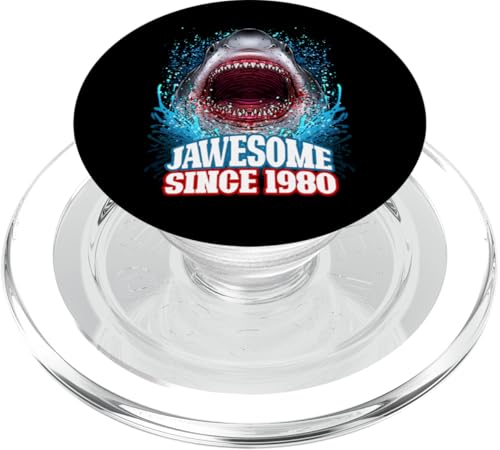 45. Geburtstag Jawesome Seit 1980 Shark 45 Jahre alt PopSockets PopGrip für MagSafe von BDAZ