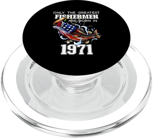 54. Geburtstag 1971 Fischer Barsch Angeln 54 Jahre alt PopSockets PopGrip für MagSafe von BDAZ