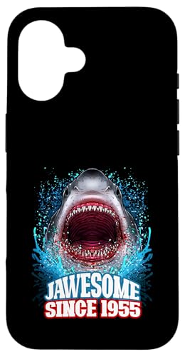 70. Geburtstag Jawesome Seit 1955 Shark 70 Jahre alt Hülle für iPhone 16 von BDAZ