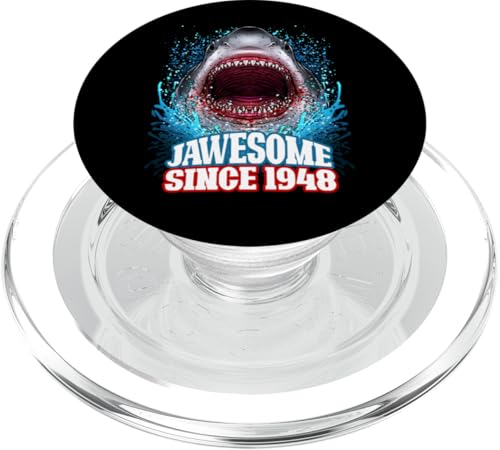 77. Geburtstag Jawesome Seit 1948 Shark 77 Jahre alt PopSockets PopGrip für MagSafe von BDAZ
