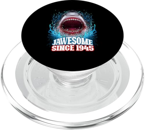 80. Geburtstag Jawesome Seit 1945 Shark 80 Jahre alt PopSockets PopGrip für MagSafe von BDAZ