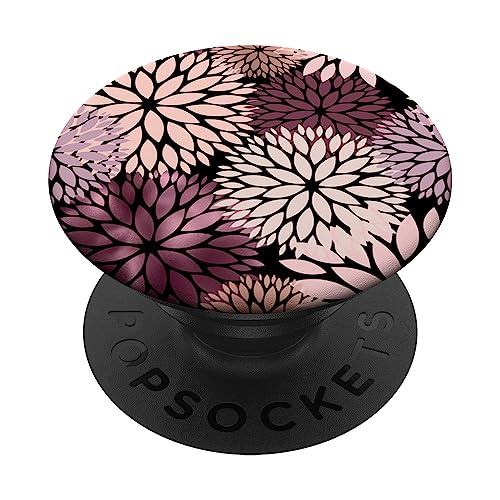 Dahlien-Blume Blume Natur Garten Rosa Lila Maroon Design PopSockets mit austauschbarem PopGrip von BDAZ