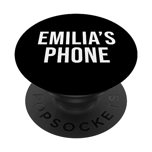 Emilias Handy Schwarz Weiß Name Emilia PopSockets mit austauschbarem PopGrip von BDAZ