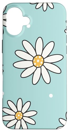 Gänseblümchen, Blumenmuster, Grün, Gelb, Weiß Hülle für iPhone 16 Plus Gänseblümchen, Blumenmuster, Grün, Gelb, Weiß Hülle für iPhone 16 Plus von BDAZ