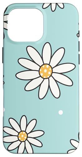 Gänseblümchen, Blumenmuster, Grün, Gelb, Weiß Hülle für iPhone 16 Pro Max Gänseblümchen, Blumenmuster, Grün, Gelb, Weiß Hülle für iPhone 16 Pro Max von BDAZ