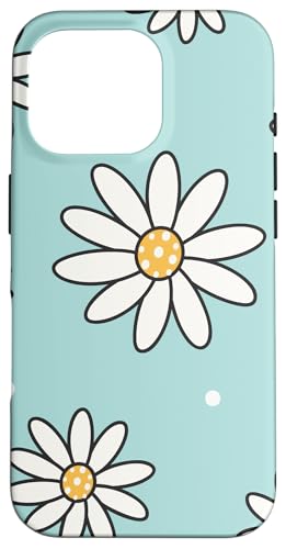 Gänseblümchen, Blumenmuster, Grün, Gelb, Weiß Hülle für iPhone 16 Pro von BDAZ