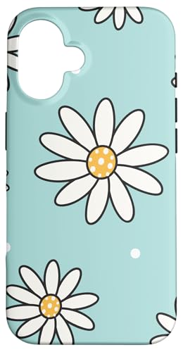 Gänseblümchen, Blumenmuster, Grün, Gelb, Weiß Hülle für iPhone 16 Gänseblümchen, Blumenmuster, Grün, Gelb, Weiß Hülle für iPhone 16 von BDAZ