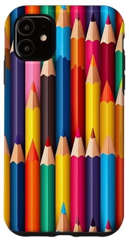 Hülle für iPhone 11 Buntstift-Entwurf Bunte Künstler Lehrer Student Kunst von BDAZ