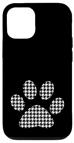 Hülle für iPhone 12/12 Pro Schwarz Weiß Hahnentritt Hund Pfotenabdruck Tiermuster Design Hülle für iPhone 12/12 Pro Schwarz Weiß Hahnentritt Hund Pfotenabdruck Tiermuster Design von BDAZ