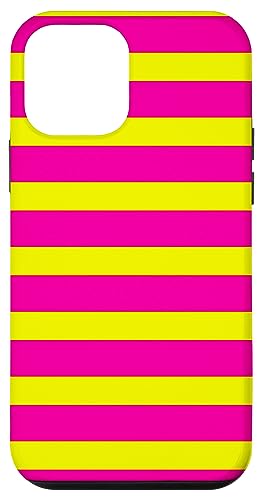 Hülle für iPhone 12 mini Rosa Gelb Streifen Gestreift Moderne Einfache Muster Frauen Mädchen von BDAZ