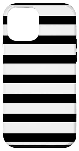Hülle für iPhone 12 mini Schwarz Weiß Streifen Gestreift Modern Einfaches Muster Design von BDAZ