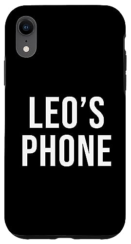 Hülle für iPhone XR Leo's Telefon Schwarz Weiß Name Leo von BDAZ