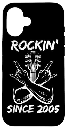 Rockin' Since 2005 Rockgitarre zum 20. Geburtstag 20 Jahre alt Hülle für iPhone 16 von BDAZ