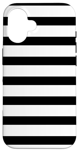 Schwarz Weiß Streifen Gestreift Modern Einfaches Muster Hülle für iPhone 16 Schwarz Weiß Streifen Gestreift Modern Einfaches Muster Hülle für iPhone 16 von BDAZ