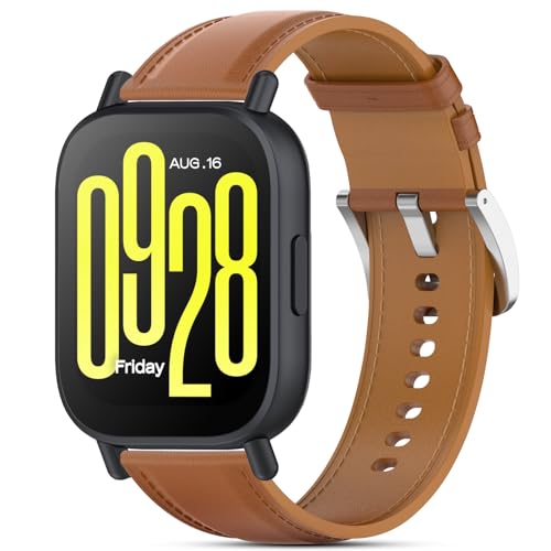 BDIG 22mm Lederarmband Kompatibel mit Xiaomi Redmi Watch 5 Active/5 Lite Herren Damen,Echtes Lederband Ersatzarmband Armbands für Xiaomi Redmi Watch 5 Active/5 Lite,braun BDIG 22mm Lederarmband Kompatibel mit Xiaomi Redmi Watch 5 Active/5 Lite Herren Damen,Echtes Lederband Ersatzarmband Armbands für Xiaomi Redmi Watch 5 Active/5 Lite,braun von BDIG