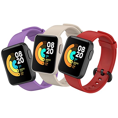 BDIG 3 Pcs Kompatibel Für Xiaomi Mi Watch Lite Armband Redmi Watch, Sport Silikon Uhrenarmband Redmi Watch Armband Smartwatch Ersatzarmband Xiaomi Mi Watch Lite von BDIG