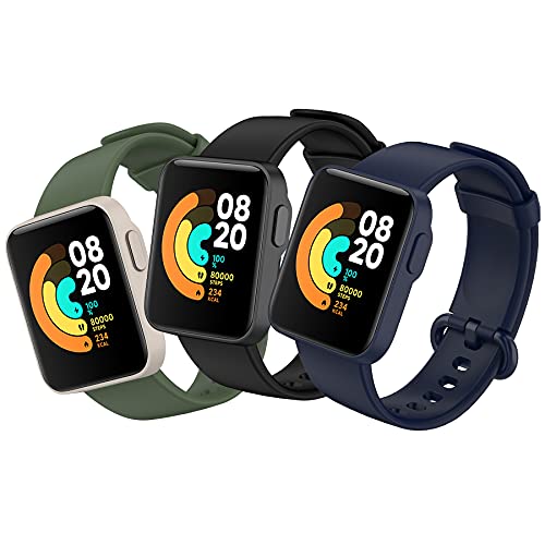 BDIG 3 Pcs Kompatibel Für Xiaomi Mi Watch Lite Armband Redmi Watch, Sport Silikon Uhrenarmband Redmi Watch Armband Smartwatch Ersatzarmband Xiaomi Mi Watch Lite von BDIG