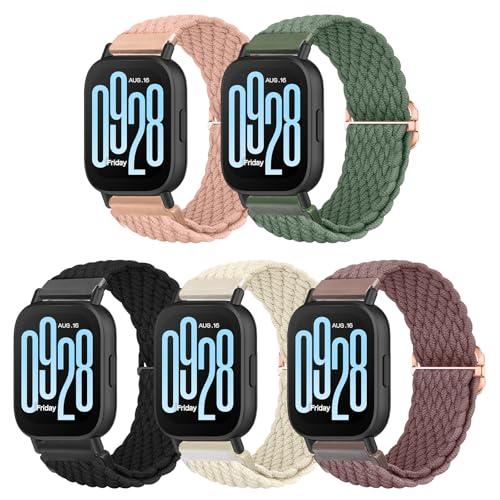 BDIG 5 Stück Geflochtenes Armband Kompatibel mit Xiaomi Redmi Watch 5 active/5 Lite,Elastisches Nylon Stoff Band für Xiaomi Redmi Watch 5 active/5 Lite BDIG 5 Stück Geflochtenes Armband Kompatibel mit Xiaomi Redmi Watch 5 active/5 Lite,Elastisches Nylon Stoff Band für Xiaomi Redmi Watch 5 active/5 Lite von BDIG