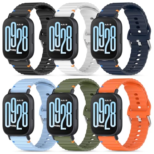 BDIG 6 Stück 22mm Armband Kompatibel mit Xiaomi Redmi Watch 5 Active/5 Lite Damen Herren,Silikon Sport Band No Gap Ersatzarmband Armbänder BDIG 6 Stück 22mm Armband Kompatibel mit Xiaomi Redmi Watch 5 Active/5 Lite Damen Herren,Silikon Sport Band No Gap Ersatzarmband Armbänder von BDIG