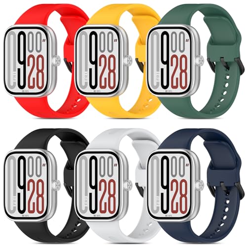BDIG 6 Stück Silikon Sport Ersatzarmband Kompatibel mit Xiaomi Redmi Watch 5/Xiaomi Redmi Watch 4 Damen Herren,Weiche Armband Kompatibel mit Xiaomi mi band 8 Pro/9Pro BDIG 6 Stück Silikon Sport Ersatzarmband Kompatibel mit Xiaomi Redmi Watch 5/Xiaomi Redmi Watch 4 Damen Herren,Weiche Armband Kompatibel mit Xiaomi mi band 8 Pro/9Pro von BDIG