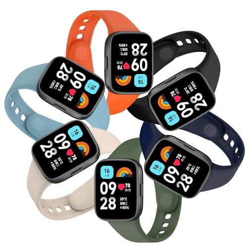 BDIG 6 Stück Sport Armbänder kompatibel mit Xiaomi Redmi Watch 3 Active für Damen Herren,Weiche Silikon Band Ersatz Armband für Xiaomi Redmi Watch 3 Active BDIG 6 Stück Sport Armbänder kompatibel mit Xiaomi Redmi Watch 3 Active für Damen Herren,Weiche Silikon Band Ersatz Armband für Xiaomi Redmi Watch 3 Active von BDIG