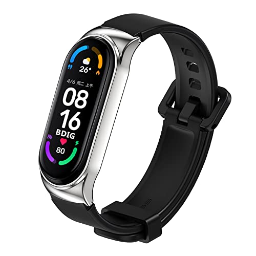 BDIG Armband Ersatz für Xiaomi Mi Band 5 Mi Band 6, Bunte Sport Soft Silikon Armband Smartwatch Armband Straps für Xiaomi Mi 3/4/5/6 Smart Armband von BDIG