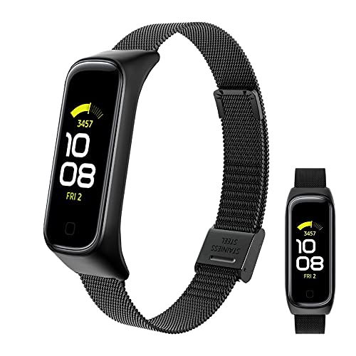 BDIG Armband Kompatibel mit Samsung Galaxy Fit 2, Metall Ersatzarmband Wasserdicht Edelstahl Replacement Armband Zubehör Uhrenarmband für Galaxy Fit 2(No Host) von BDIG