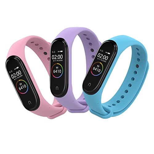 BDIG Kompatibel Für Xiaomi Mi Band 4 Mi Band 3 Armband, Sport Silikon Armband Smartwatch Ersatzbänder für Xiaomi Mi Band 3 Mi Band 4 von BDIG