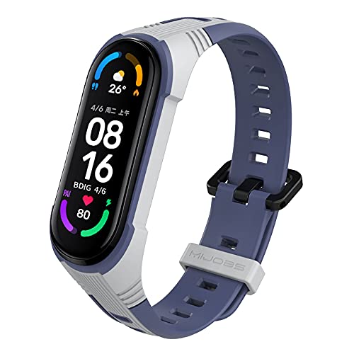 BDIG Kompatibel Für Xiaomi Mi Band 7 Mi Band 6 Armband, Sport Silikon Uhrenarmband Armband Smartwatch Ersatzarmband Mi Band 5 & Amazfit Band 5 von BDIG