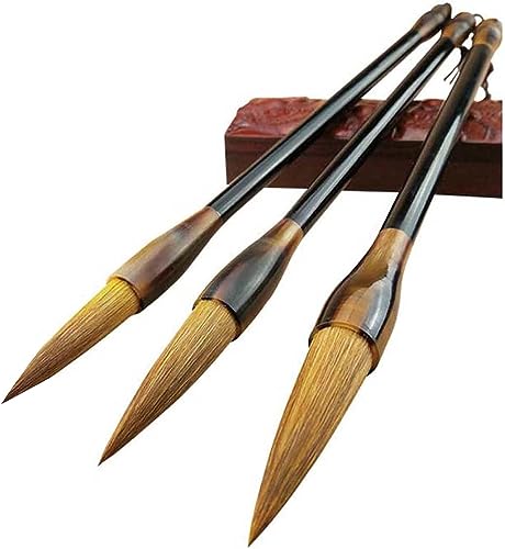 BDSHGRDH aquarell pinsel， 1 Stück Wolfshaar-Pinsel, traditioneller chinesischer Kalligraphie-Pinsel, japanischer Kanji-Malpinselstift for Kalligraphie, Schreiben, Kunstmalerei von BDSHGRDH