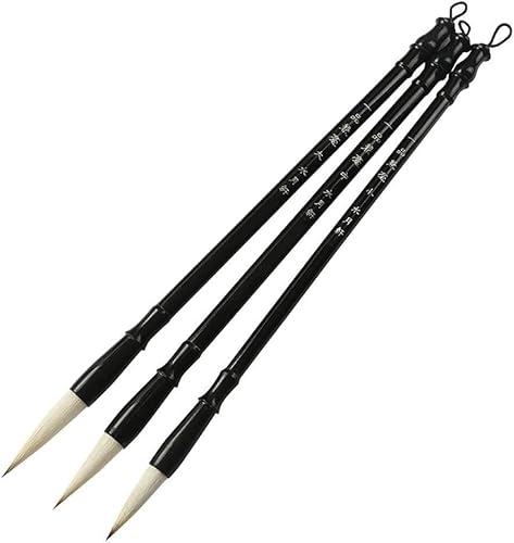 BDSHGRDH aquarell pinsel， 3 Stück Meisterpinsel for chinesische ausgezeichnete Kalligraphie, Kanji, Zeichnen, Aquarellpinsel, T2 von BDSHGRDH