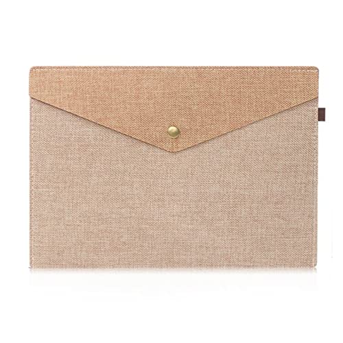 folder， A4/A5 Dokumententasche, Leinen, Filz, Aktentasche, Papierhalter, Aktenordner, einfacher tragbarer Organizer, Studenten, Schreibwaren, 2 Stück(Beige S) von BDSHGRDH
