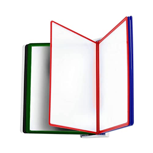 folder， Katalog-Präsentationsständer, 10-Panel-Wanddisplay-System, Wandmontage-Display-Panels, Metallpanel-System, for Lager, Werkstatt, Geschäft, Labor(Multi Coloured) von BDSHGRDH
