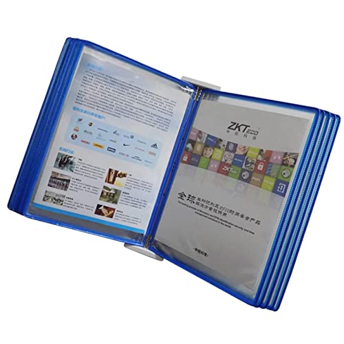 folder， Katalog-Präsentationsständer, Wandmontage-Referenzsystem, 10 doppelseitige Paneele, mit 20 A4-Taschen im Letter-Format, Präsentationsständer for Loseblattdokumente(Blue) von BDSHGRDH