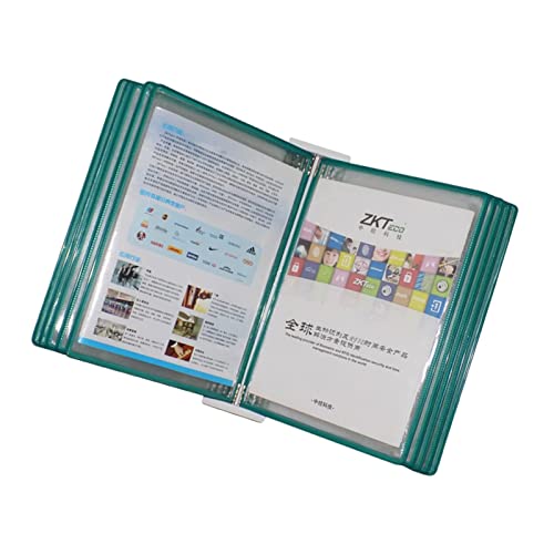 folder， Katalog-Präsentationsständer, Wandmontage-Referenzsystem, 10 doppelseitige Paneele, mit 20 A4-Taschen im Letter-Format, Präsentationsständer for Loseblattdokumente(Green) von BDSHGRDH