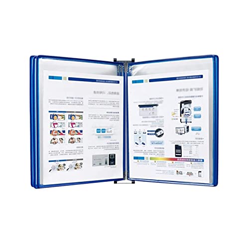 folder， Katalog-Präsentationsständer, mit 5 Präsentationstaschen, Wandmontage-Referenzsystem, 10-Blatt-Universaltaschen, Wand-Display-Ordner(Blue) von BDSHGRDH