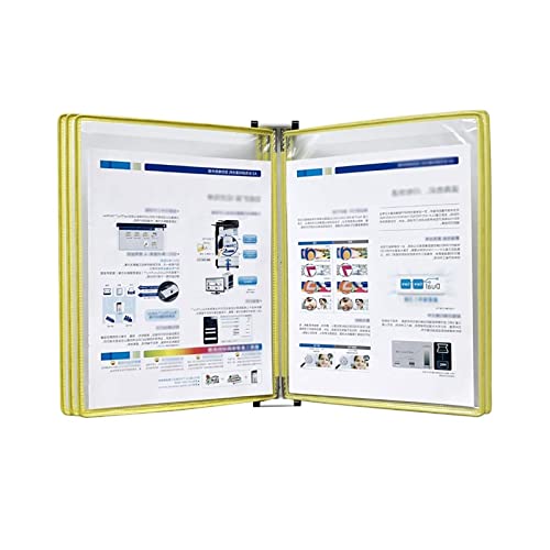 folder， Katalog-Präsentationsständer, mit 5 Präsentationstaschen, Wandmontage-Referenzsystem, 10-Blatt-Universaltaschen, Wand-Display-Ordner(Yellow) von BDSHGRDH