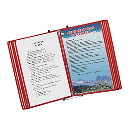 folder， Referenz- und Anzeigesystem for die Wandmontage, 10-seitiges Referenz- und Anzeigesystem for die Wandmontage, 20-Blatt-Klappmappe aus Metall for Aufhängen an der Wand(Red) von BDSHGRDH