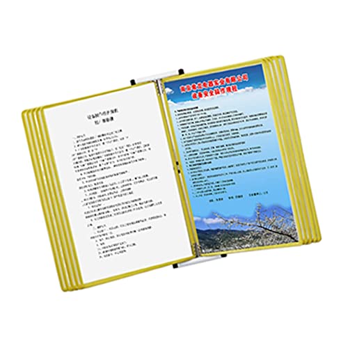 folder， Referenz- und Anzeigesystem for die Wandmontage, 10-seitiges Referenz- und Anzeigesystem for die Wandmontage, 20-Blatt-Klappmappe aus Metall for Aufhängen an der Wand(Yellow) von BDSHGRDH