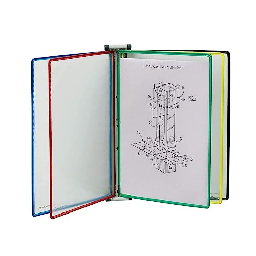 folder， Wandmontierter Aktenhalter for A4-Ordner, mit 5 Fächern im A4-Papierformat, Desktop-Flip-Display-Ordner, for Aufbewahren und Anzeigen von Dokumenten von BDSHGRDH