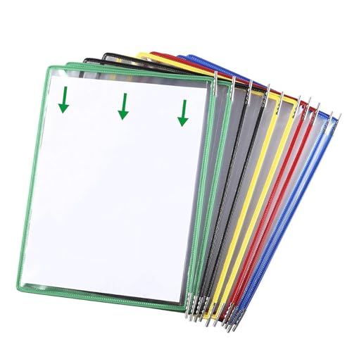 folder， Wandmontierter Referenz-Organizer – Desktop-Flip-Display-Ordner aus Metall, 10 Fächer, Letter-Format, Desktop-Referenz-Display-Dokumentenhalter, for Büro/Lagerhaus/Esszimmer von BDSHGRDH