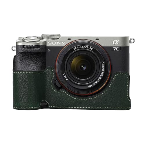 Kameratasche für SONY A7C Mark II Kamera Half Cover BEADY PU Leder α7C II/ILCE-7CM2 A7C2 A7C II / A7CM2 / a7CII / A7CMark 2 / α7C ii a7c2 Hülle Schutzhülle Grün Kameratasche für SONY A7C Mark II Kamera Half Cover BEADY PU Leder α7C II/ILCE-7CM2 A7C2 A7C II / A7CM2 / a7CII / A7CMark 2 / α7C ii a7c2 Hülle Schutzhülle Grün von BEADY
