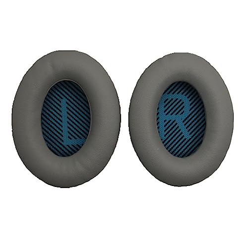 BEALIFE Ohrpolster Kissen Kopfmontierter Kopfhörer Gehörschutz Ohrpolster Atmungsaktiver Schwamm Ersatz für Bose QC35 Kopfhörer, Grau+Blau von BEALIFE