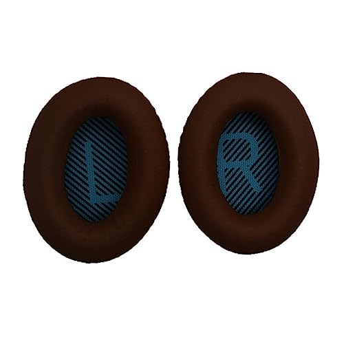 BEALIFE Ohrpolster Kissen Kopfmontierter Kopfhörer Gehörschutz Ohrpolster Atmungsaktiver Schwamm Ersatz für Bose QC35 Kopfhörer, Kaffee+Blau von BEALIFE