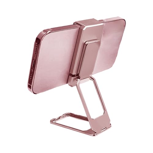 BEALIFE Um 360 Grad drehbarer Metall Telefonhalter. Genießen Sie den freihändigen Schreibtisch Telefonhalter aus Aluminiumlegierung mit Ring Telefon Ringhalter, Roségold von BEALIFE