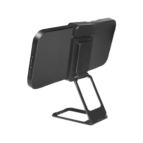 BEALIFE Um 360 Grad drehbarer Metall Telefonhalter. Genießen Sie den freihändigen Schreibtisch Telefonhalter aus Aluminiumlegierung mit Ring Telefon Ringhalter, Schwarz von BEALIFE