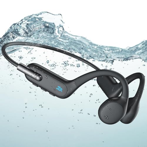 Knochenschall Kopfhörer Schwimmen Kopfhörer, IP68 Wasserdicht Kopfhörer Kabellos Bluetooth 5.3 Sport kopfhörer,10 Stunden Spielzeit, MP3-Player mit 32G Speicher zum Schwimmen, Laufen und Radfahren von BEARTAIN
